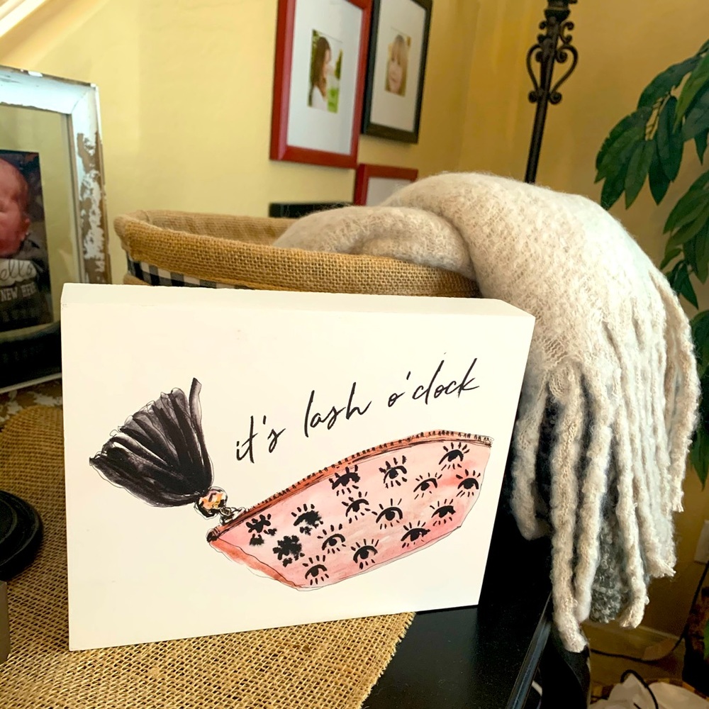 NWT Hobby Lobby “it’s Lash O’Clock” plaque 7x9 inches Girl Boss Collection